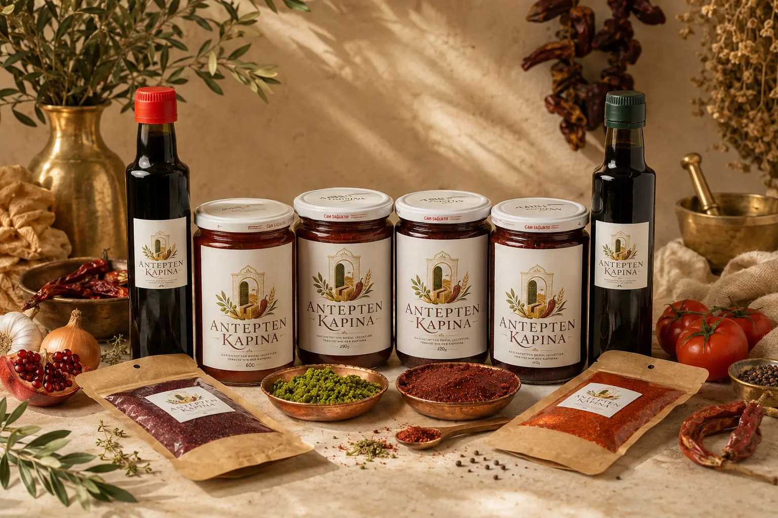 Antepten Kapına Harvest Collection — hasat sofrasında tüm ürün ailesi
